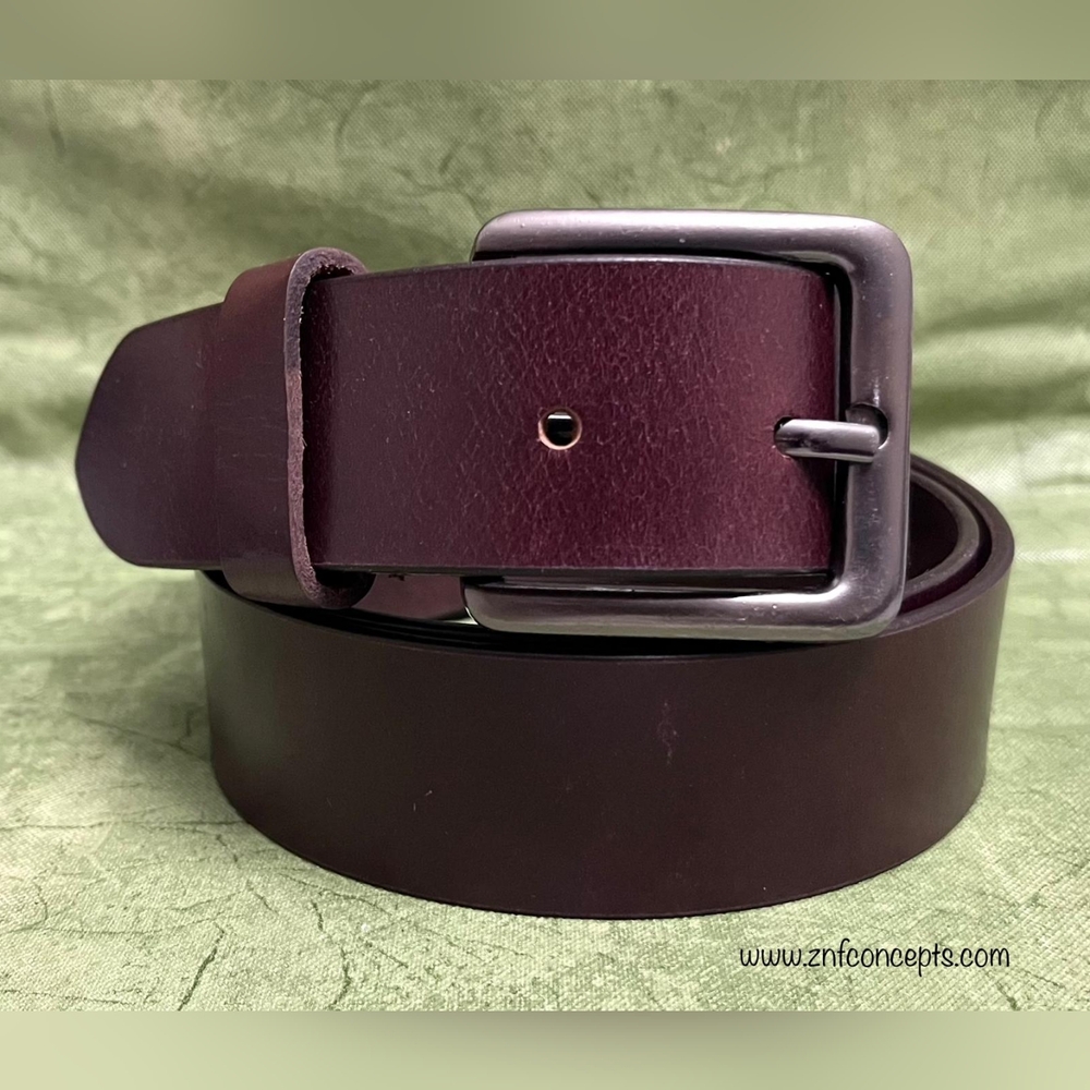 Men's Mahogany Brown Leather Belt